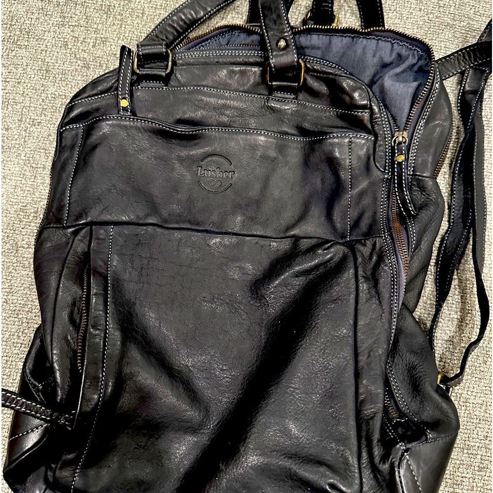 Men, women Soft leather backpack